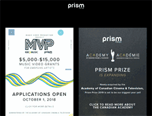 Tablet Screenshot of prismprize.com